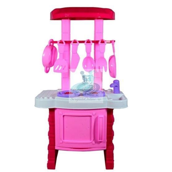 Set Bucatarie Amuzanta Roz Sunete si Muzica