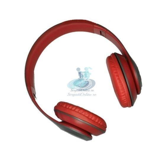 Casti Bluetooth cu Microfon si Radio P15 Rosu