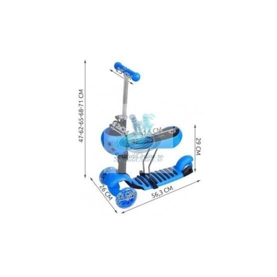 Trotineta evolutiva 3 in 1 bleu