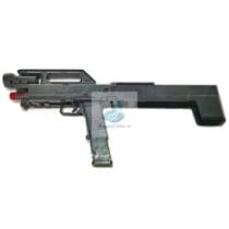 Mitraliera cu lanterna 2 in 1 cu sunete si lumini 40 cm