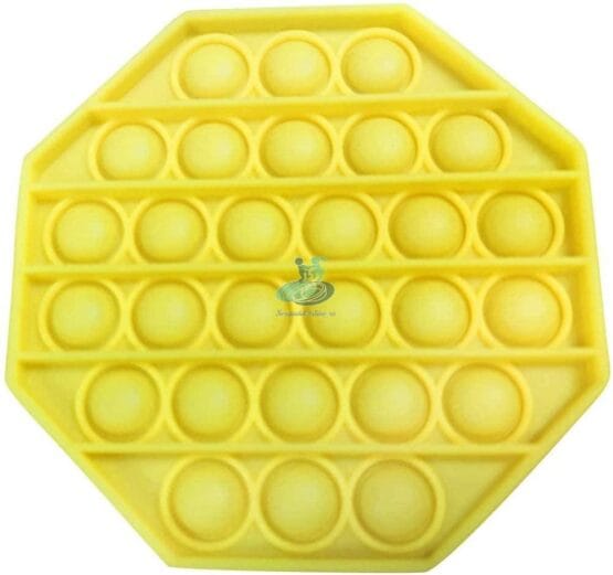 Jucarie antistres POPIT din silicon 12 cm - galben - octogon 3 Jucarie antistres POPIT din silicon 12 cm – galben – octogon