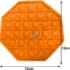 Jucarie antistres POPIT din silicon 12 cm - portocalie - octogon 1 portocaliu octogonal