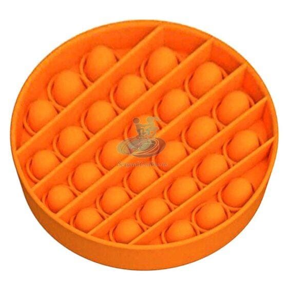 Jucarie antistres POPIT din silicon 12 cm – portocalie – rotunda