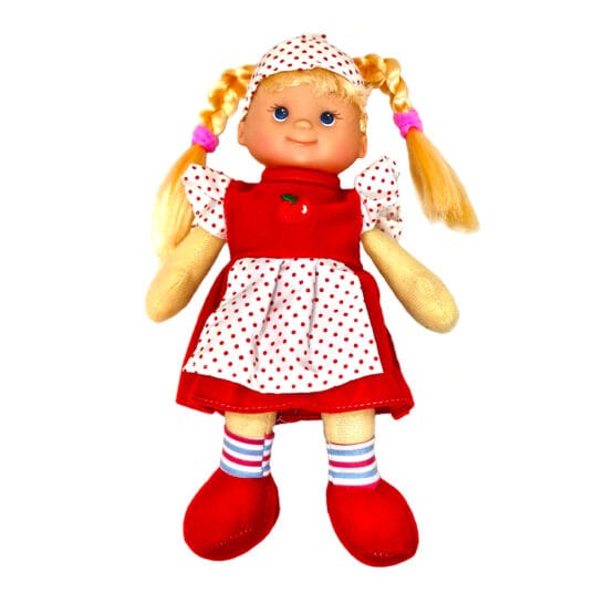 Papusa trup textil parfumata rosie 28 cm