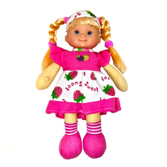 Papusa trup textil parfumata roz 28 cm