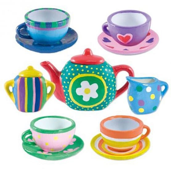 Set ceai din ceramica de pictat pentru copii 4 Set ceai din ceramica de pictat pentru copii