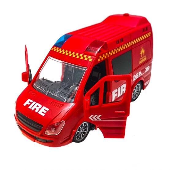 Ambulanta rosie 20 cm cu radiocomanda si lumini