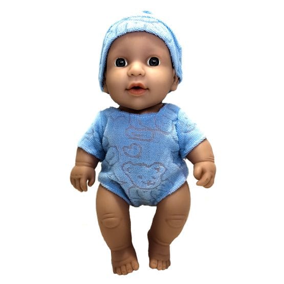 Papusa bebelus bleu 22 cm vorbeste si canta in limba romana