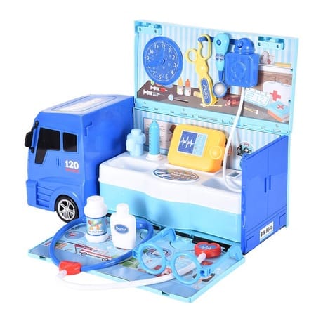 Camion ambulanta 40 cm 2 in 1 cabinet medical portabil 21 piese 5 Camion ambulanta 40 cm 2 in 1 cabinet medical portabil 21 piese