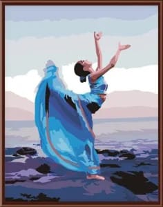 Set pictura pe numere „Balerina in Albastru” 40×50 cm