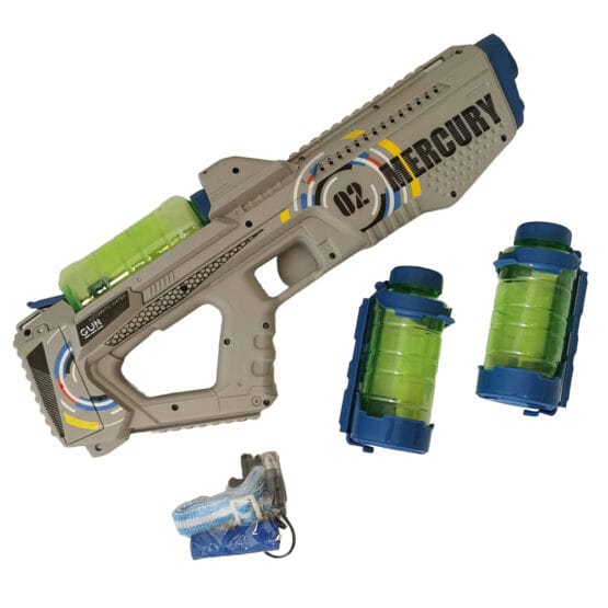 Pistol verde cu apa si incarcare USB, 3 rezervoare apa, 10 m distanta tragere