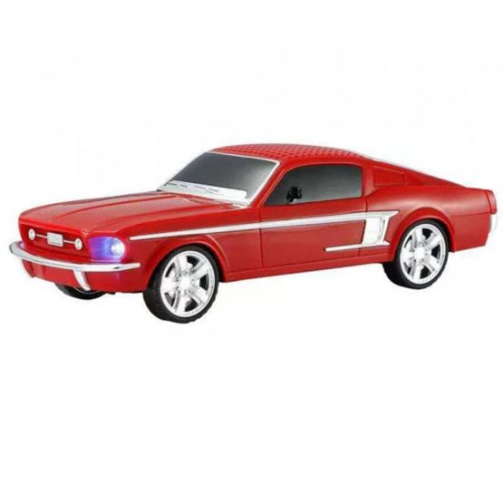 Boxa Portabila Retro 10W, Design Ford Mustang rosu, Bluetooth, FM, TWS, USB, TF Card