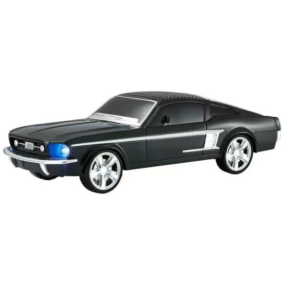 Boxa Portabila Retro 10W, Design Ford Mustang negru 27 cm, Bluetooth, FM, TWS, USB, TF Card