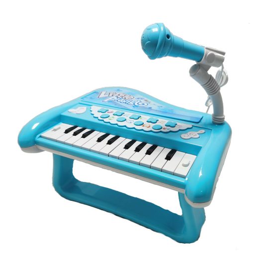 Pian cu microfon sunete reale si melodii demo bleu