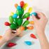 Joc Creativ Cactus din Lemn, Piese Colorate pentru Constructie si Echilibru, Copii 3+ Ani 6 puzzle cactus lemn montessori 7